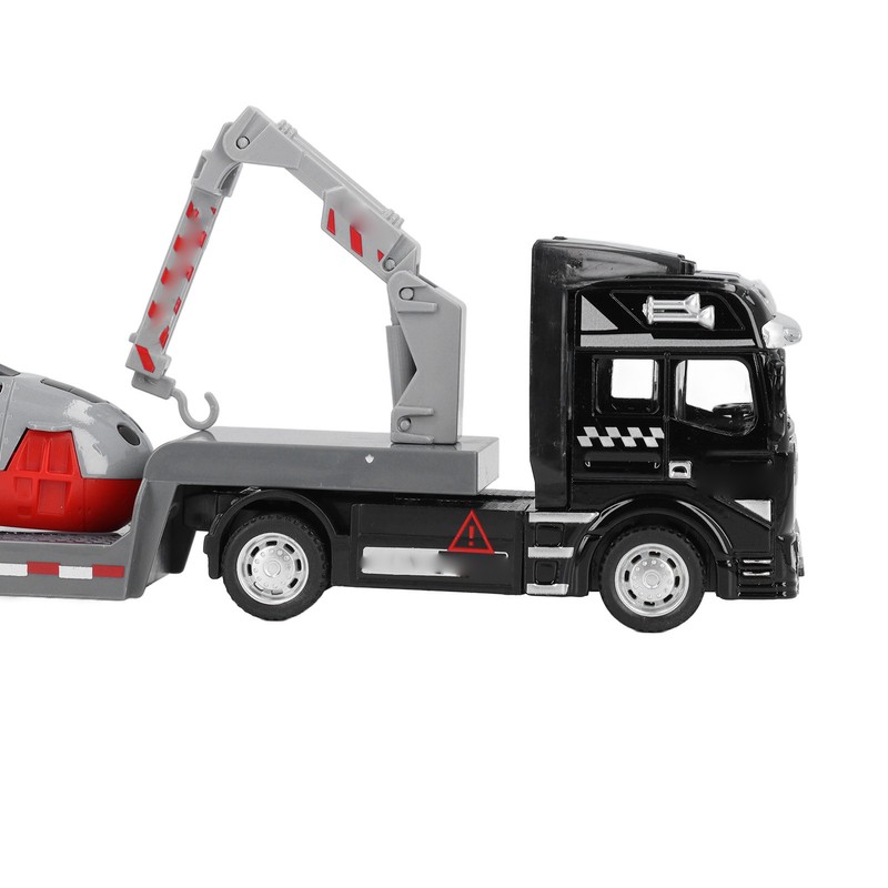 Alloy Semi Flatbed Trailer Truck Toy with Submarine Educational Realistic