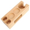 Coffee Tamper Base Multifunction Beech Coffee Distributor Tamping Station Accessories