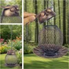 Bird Feeder for Outdoors Hanging, Owl Metal Wild Birdfeeders with