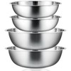 Domensi Stainless Steel Mixing Bowls Set - 4-Piece Polished Mirror