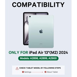 GreenLaw GreenLaw Keyboard for iPad Air 13 inch (M3/M2), Magnetic Detachable Keyboard with Multi-Touch Trackpad, 7 Colors Backlit Stain Resistant Cover for iPad Air 13"(M3 2025/M2 2024), Pale Blue