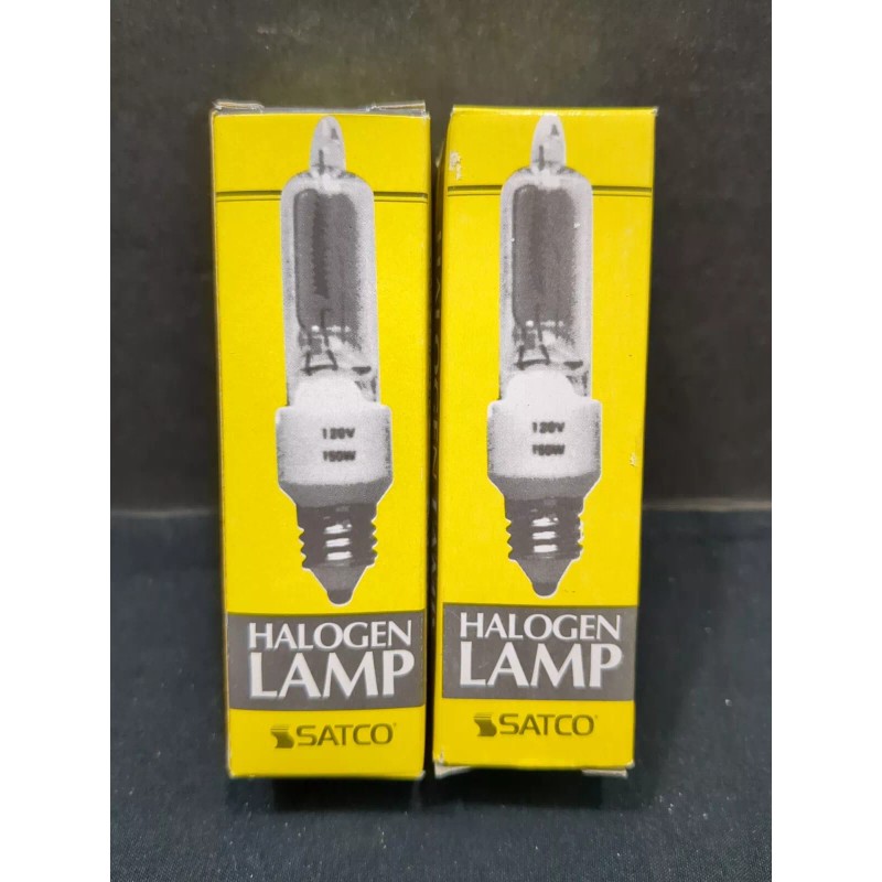 SATCO 2x SATCO HALOGEN Lamp S3107 100Q/CL/MC JD E11 100W