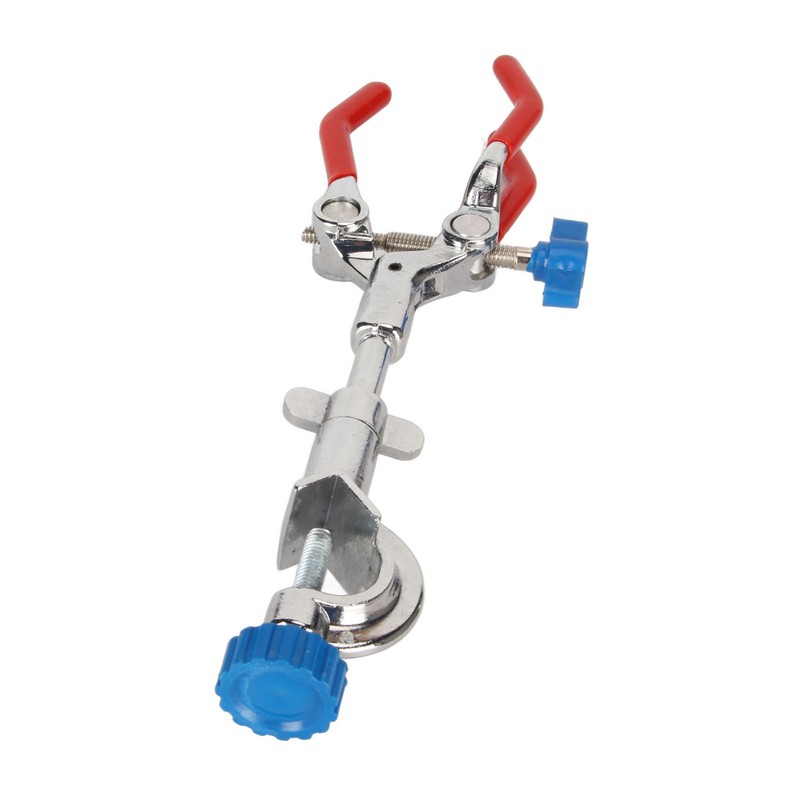 3 Prong Lab Clamp with Rubber Coating Pressure Adjustment 3