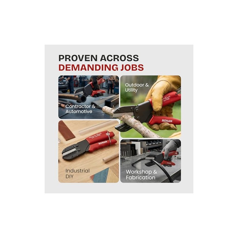 Ronan Multi-Cut Industrial Cutter – Heavy-Duty Blade for Plastic, Rubber,