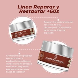 Kit Facial Reparar y Restaurar +60años MatiMati Colágeno, Elastina, Ácido Hialurónico, Alantoína, VItamina E, Pantenol, Antiarrugas 1 pieza