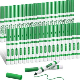 Janlaugh 36 Pcs Green Washable Markers Bulk Coloring Markers for Kids Broad Line Markers Broadline Markers Conical Tip Washable Green Markers for School Supplies, Art Supplies, Ages 6+