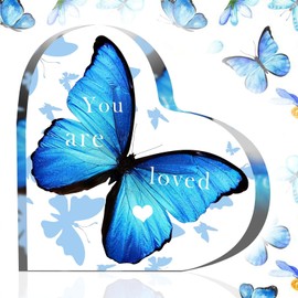 QEEYON Best Friend Gifts for Women, Birthday Gift for Women, Engraving Inspirational Heart-Shaped Acrylic Plaque, Gift Girlfriend, Inspirational Gifts for Women, Sisters, Wife