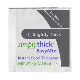 SimplyThick EasyMix | 100 Count of 4g Individual Packets | Gel Thickener for those with Dysphagia & Swallowing Disorders | Creates An IDDSI Level 1 - Slightly Thick Consistency