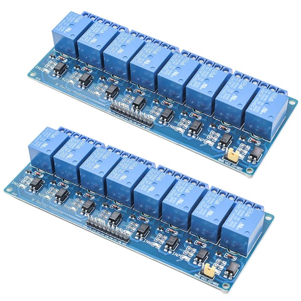 Onyehn 2pcs 8 Channel DC 5V Relay Module with Optocoupler