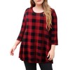 MONNURO Womens 3/4 Sleeve Tops Casual Loose Fit Swing Plus