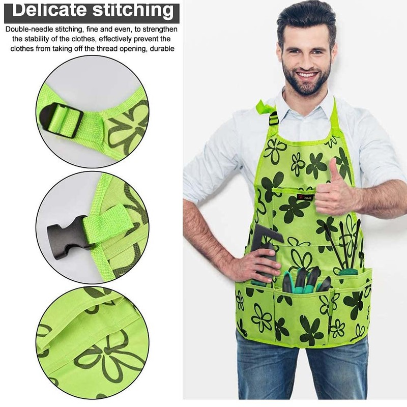XLKJ Wear-resistant garden apron, adjustable apron, multifunctional apron, work apron