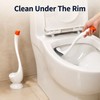 Swan Toilet Brush Set for Bathroom - Long Handle Dense