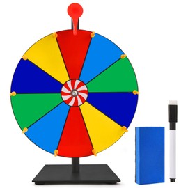 USCNC 10 Slots Prize Wheel,12 Inch Prize Wheel Tabletop for Birthday Party Wedding Housewarming Christmas New Year Graduation and Carnival Events