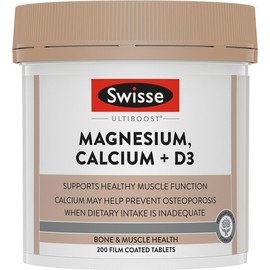 Swisse Magnesium Calcium + Vitamin D 200 Tablets