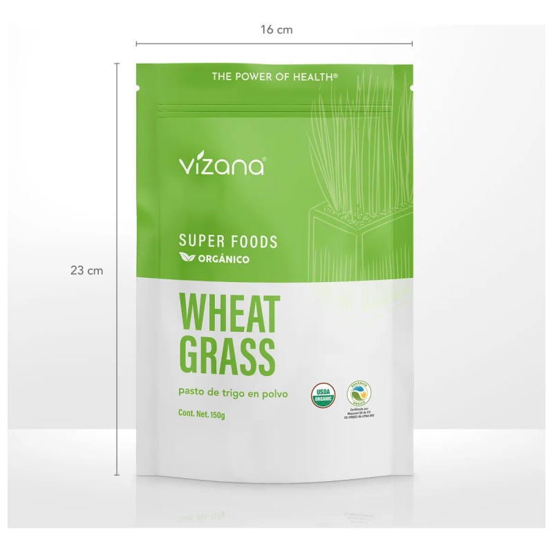 Pasto De Trigo Orgánico En Polvo 150g Vizana Nutrition