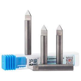 HUHAO 1PC 6mm CNC Router End Mill Diamond PCD Tools Stone Hard Granite Cutting Engraving Bits 40 Degree PCD Cutter (3682)