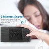 Kogonee Wooden Digital Alarm Clock, 0-100% Dimmer, 2 Alarm Settings,