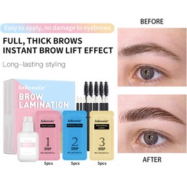 Brow Lamination Kit For Natural Trendy Shaping Brow DIY Eyebrow Lamination Kit Professional Brow Lift Kit Fuller Thicker Brows for 6 Weeks,Vegan Cruelty-free Long Lasting Results,Includes Instruction
