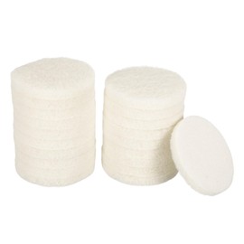 HARFINGTON 20pcs Scrubber Scouring Pads 450 Grits 3 Inch Drill Power Brush Hoop and Loop Surface Conditioning Disc Drill Scuffing Disc Scrub Pads for Home Kitchen Cleaning, White