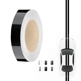 Upromax 3M Black Vinyl Wrap Film Series 2080 1080 Kit for Black Gloss Out Chrome Delete Window Trim Door Trim Free Tool Kit (Gloss Black, 0.5 Inch x 5FT)