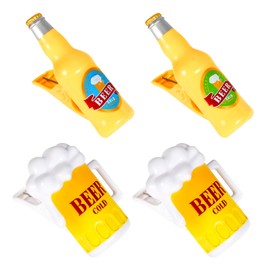 Pack of 4 beach towel clips, towel clips for beach loungers, beach towel clips, large, bath towel clips for sun loungers, beach clips for towels, laundry, sun lounger, clips for beach towel