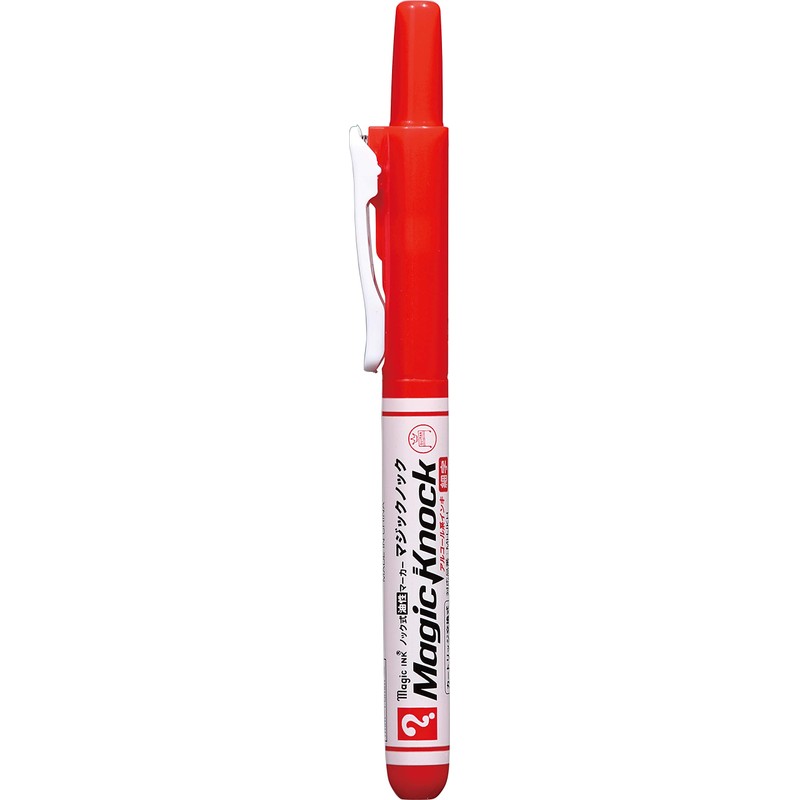 Teranishi Chemical Industry Magic Knock, Fine Point, Red, 10 Pieces
