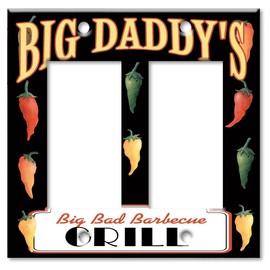 Art Plates - Big Daddy's Grill Switch Plate - Double Rocker
