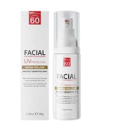 Farbiger Sonnenschutz im Gesicht