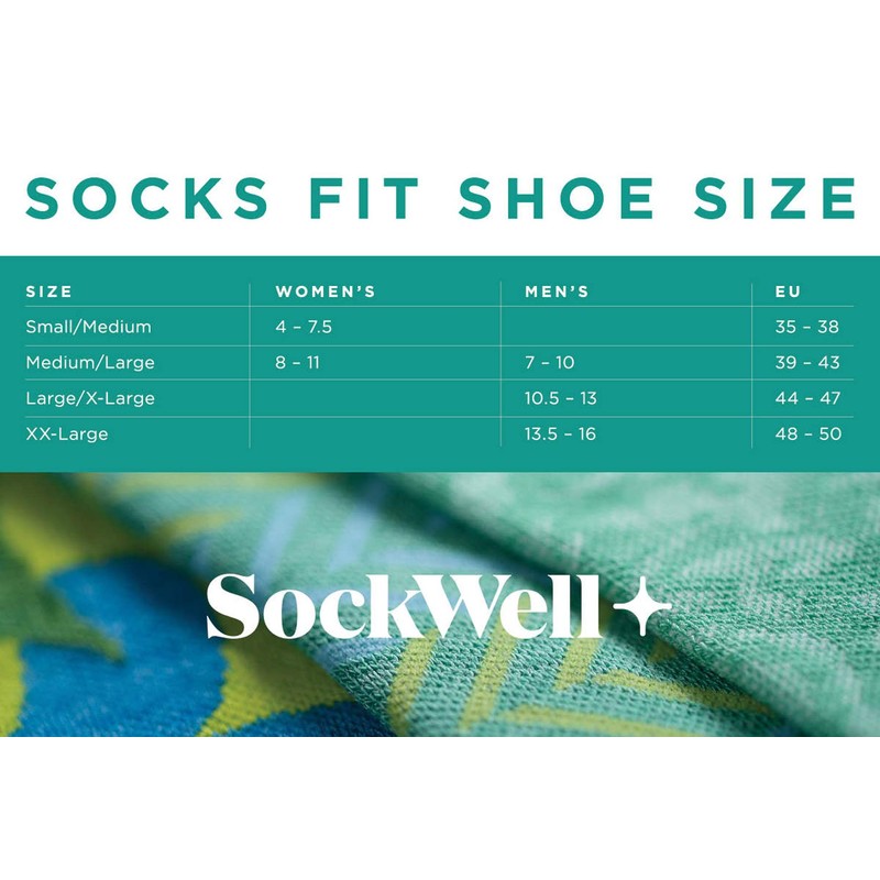 Sockwell Men's Camp Stripe Crew Sock, Charcoal, L/XL, Dark Grey,
