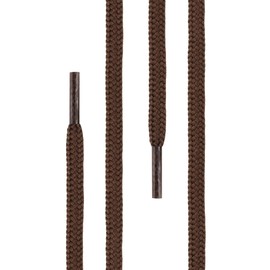 Di Ficchiano 1 or 2 Pairs of Round Shoelaces, 4.5 mm Diameter, for Work Shoes, Trekking Shoes, Boots, Shoelaces, Very Tear-Resistant, 70 cm - 220 cm Length, Polyester I Shoe Laces, brown