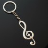 Treble Clef Keychain Silver Violin Guitar Piano Musical Note Gift