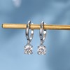 Blahanna Moissanite Earrings,S925 Sterling Silver Moissanite Hoop 1.0ct-2.0ct D Color