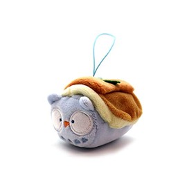 Coosy Anirollz Mochi Soft Squishy 3" Mini Plush Key Chain with Strap (Owlyroll)