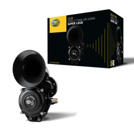 HELLA 003001651 - Kit de bocina de Aire de 2 trompetas de 12 V, Tono Simple - Compacto, Negro