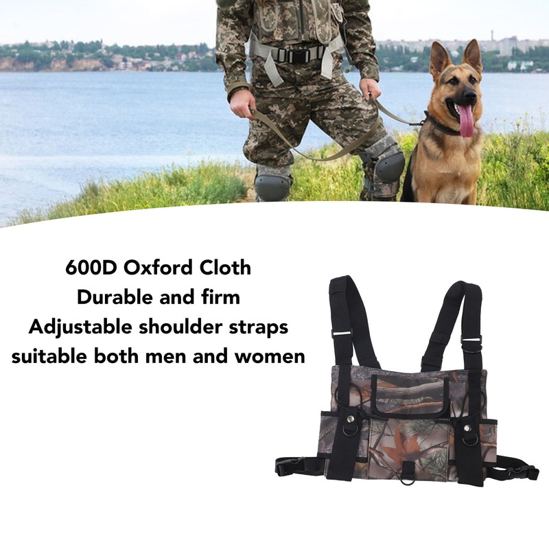 Radio Chest Harness Chest Front Pack Pouch Vest Rig Radio