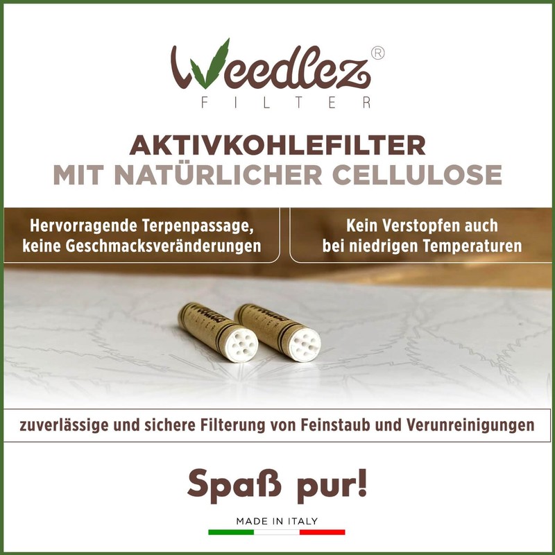 Mister Canapa, Activated Carbon Filters and Natural Cellulose, 250 Pieces,
