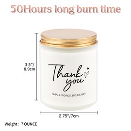 SOUHONEY Thank You Gifts for Women, Men - Lavender Scented Soy Wax Candle - Thank You Candle for Hostess, Teacher, Coworkers, Friend, Nurse, Boss - Appreciation Gifts for Women - 7oz