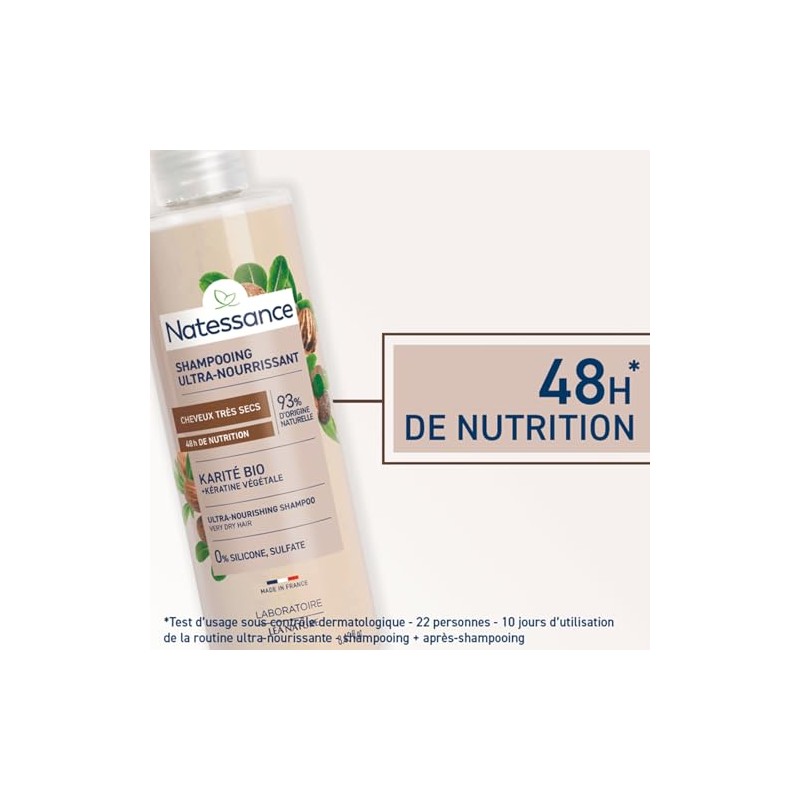 Natessance Ultra-Nourishing Naturel Shea Conditioning Shampoo, 250 ml