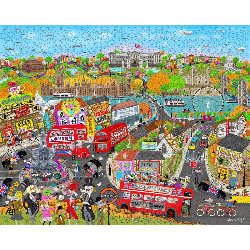 Ceaco - London Dogs - 1000 Larger Sized Piece Jigsaw