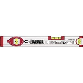 BMI 692025TWM" Ultrasonic Alu-Spirit Level with Magnet, Silver/Red, 25 cm