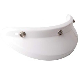 Chern Yueh - Visera para casco de motocicleta, diseño clásico, 3 capas, no ventilada, labio corto (blanco)