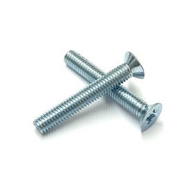 RADSO® M6 Pozi Countersunk Machine Screws Bright Zinc Plated BZP Pozi Drive Flat Double CSK Fully Threaded (Bolt) ISO 7046 DIN 965 M6 x 70mm (Pack of 10)