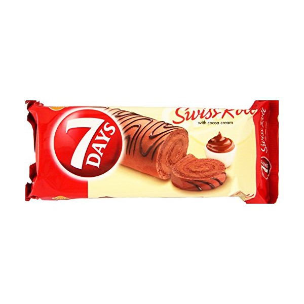 7 Days Swiss Roll with Cocoa Cream From Greece - 8 Packs X 200g (7.0 oz Per Pack)