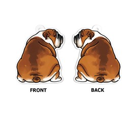 WIRESTER Set of 2 Acrylic Hanging Ornament for Christmas Tree Holidays, Party, Home, Office, Ready to Hang Ornament, Unique Xmas Gift Idea - English Bulldog (S1), English Bulldog (S2)