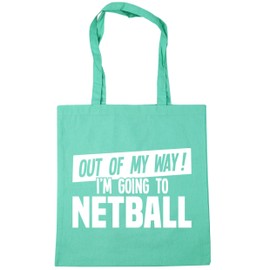 Hippowarehouse Out of My Way I'm Going to Netball Tote Shopping Gym Beach Bag 42cm x38cm, 10 litres