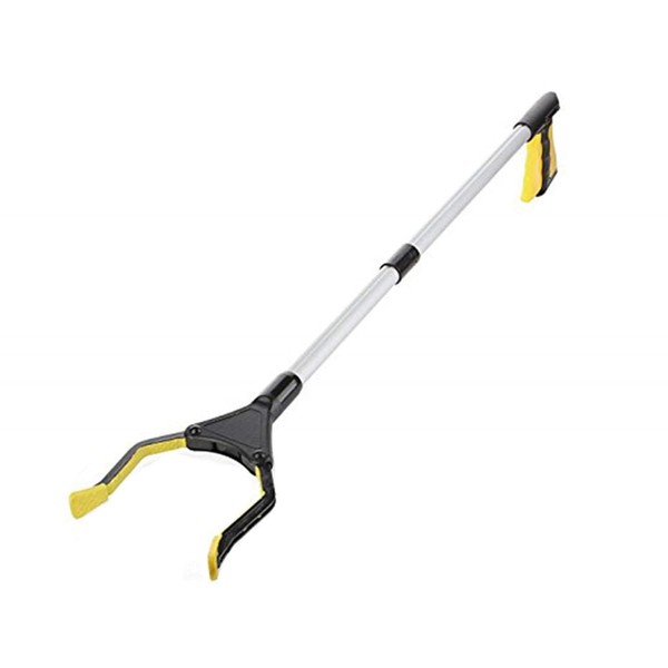 KY-Tech Litter Pickers Grabber Stick, 32inches Litter Pickers for Adults, Helping Hand Grabbers for Disabled, Foldable Rotating 360 Degree Reaching Aids (Yellow, 81cm)