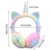 CHUANGLI Winter Unicorn Earmuffs, Cute Cartoon Earmuff Rainbow Ear Warmers