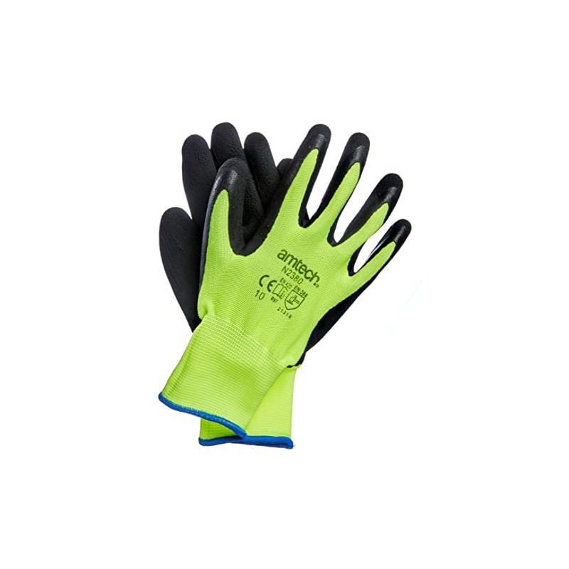 Amtech N2380 XL (Size 10), Certified Quality Latex Coated Hi