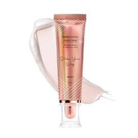 FACES CANADA Strobe Cream - Peach, 30g Primer + Highlighter + Moisturizer Shea Butter & Hyaluronic Acid Intense Hydration Flawless Radiant Dewy Skin Illuminating & Glowing Makeup Base
