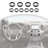 CheroCar Radio AC Knobs Cover Center Console for Chevy Silverado